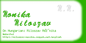 monika miloszav business card